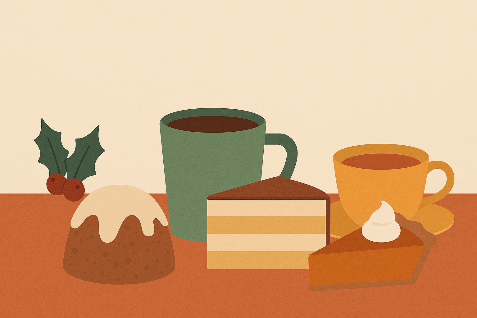 Ilustración: 4 POSTRES CON TÉ Y CAFÉ PARA ESTA NAVIDAD